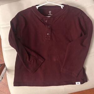 3 for $12! Boys 4t GAP Kids Burgundy Maroon Long Sleeve Tee